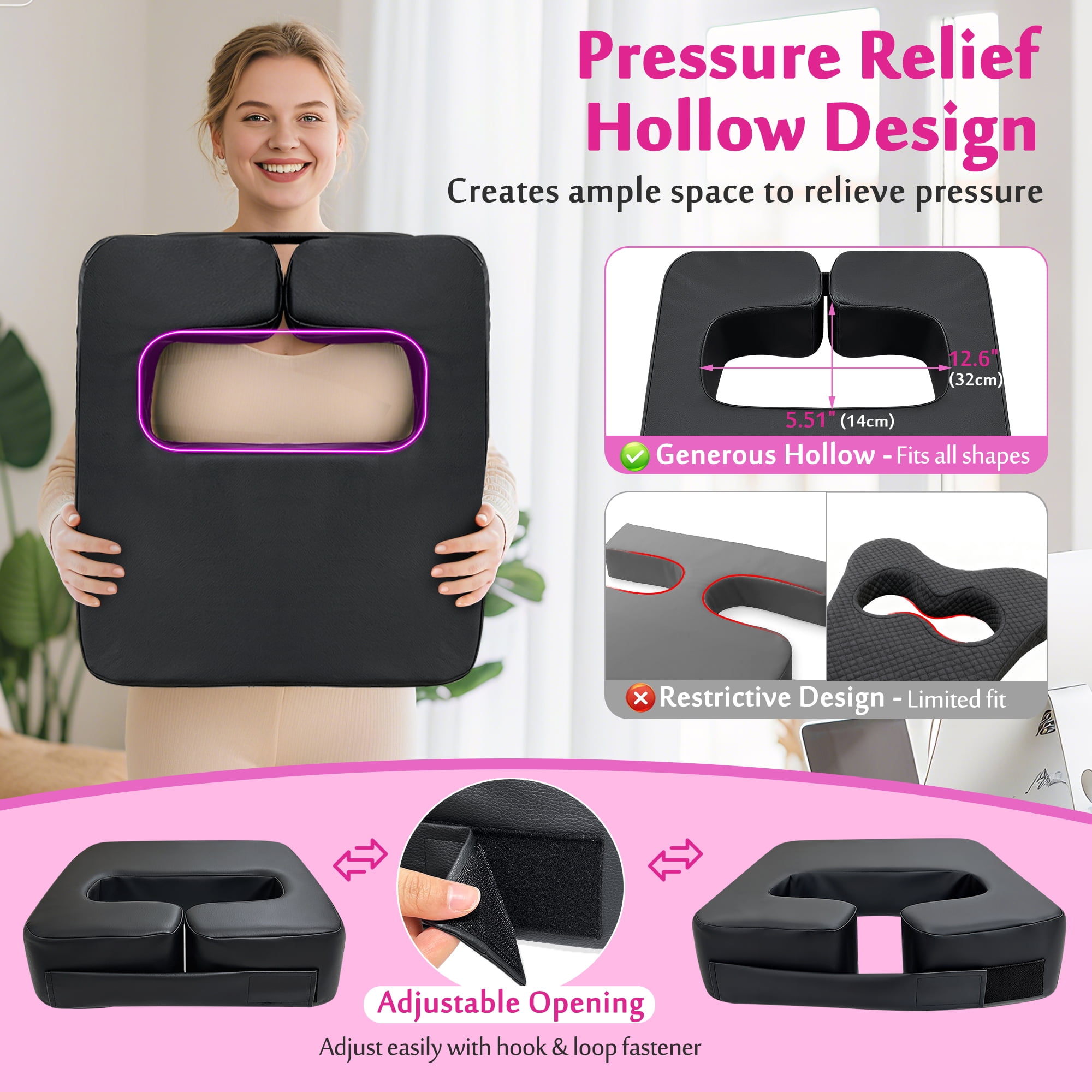 Comfortable Massage Pillow for SPA and Stomach Sleeping, Prone Position Support Pillow, Body Pillow for Women’s Chest and Breast Area, Post-Surgery Recovery Pillow