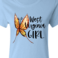thumbnail image 4 of Inktastic West Virginia Girl Butterfly Women's T-Shirt, 4 of 5