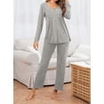 thumbnail image 2 of Avidlove Maternity Nursing Pajamas Set Labor Delivery Breastfeeding Sleepwear Long Sleeve Top and Long Pants Pjs Pregnancy Sleepwear, 2 of 5