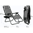 thumbnail image 2 of Wubio Set of 2 Relaxing Recliners Patio Chairs Adjustable Steel Mesh Zero Gravity Lounge Chair Beach Chairs with Pillow-Black/White Stripe, 2 of 9