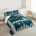 thumbnail image 3 of Homewish Rugby Gamer Bedding Comforter Set,Football Sport City Twin Comforter Sets,Green Gray Bedding Set For Teens,Super Cozy Room Decor Reversible,2 Pieces, 3 of 8