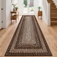 thumbnail image 4 of Gaderth 2x6 Braided Print Runner Rug For Living Room, Washable Farmhouse Rug With Non Slip TPR Backing, Low Pile Stain Resistant Carpet For Bedroom Dining Room Nursery Office, 4 of 10