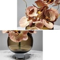 thumbnail image 3 of Florero de cristal de Curry ligero de lujo, flores de simulación de orquídeas y mariposas, mesa de comedor for sala de estar, mesa de centro, adornos decorativos, 3 of 5