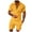 Yellow*, variant on RUTAYY Men's Outfits Casual Solid Color 2 Piece Zipper Short Sleeve Turndown Collar Blouse Drawstring Pocket Shorts Vacation Travel Clothing Sets
