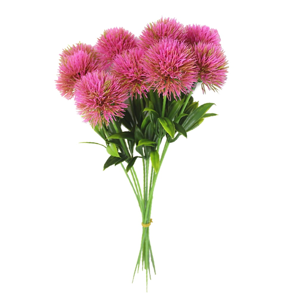 SKYPRO 15 Pcs Artificial Dandelion Flowers - Plastic Plants For Home & Wedding Decor (Yellow)