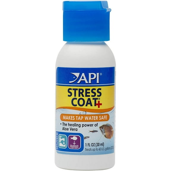 API Stress Coat   Fish and Tap Water Conditioner [Aquarium Water Conditioners, Aquarium Supplies] 12 oz (12 x 1 oz)