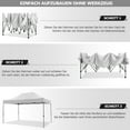 thumbnail image 3 of COBIZI 10x15 Heavy Duty Pop-up Canopy Tent for Outside, UPF 50+ Waterproof and Instant Outdoor Shelter, Outdoor Canopy for Beach,Party,Camping with Rope,Stake and Carrying Bag,White(Frame Thickened), 3 of 11