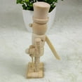 Set of 6 Unfinished Wood Nutcracker Ornaments Unpainted Wooden