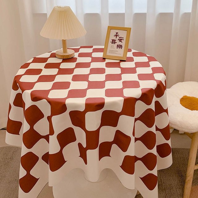 Flannel Tablecloth Style Finnish Flower High-end Sense Internet Celebrity Photo Decorative Cloth Student Desk Coffee Table Mat Tablecloth