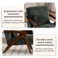 thumbnail image 4 of Leumius Mid-Century Modern Accent Chair,Upholstered Chenille Fabric with Pillow and Solid Wood Frame for Bedroom, Living Room, Balcony, Reading Room,Dark Green, 4 of 8