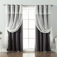 thumbnail image 5 of Best Home Fashion, Inc. Mix and Match Tulle Solid Blackout Thermal Grommet Curtain Panels (Set of 2), 5 of 7