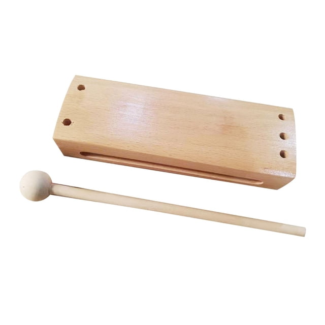 Guardoinrt Instrument de Musique Durable Bloc Carré Instrument Matériel, avec un Bloc Rythmique en Bois Lisse, Jouet d'Usure