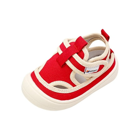 

Honeeladyy Rollbacks Toddler Shoes Baby Boys Girls Fashion Cute Fashion Cotton Buckle Non-slip Soft Bottom Sandals