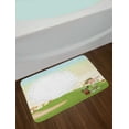 thumbnail image 2 of Golf Bath Mat, Little Boy Hitting a Ball on Green Course Sport Joyful Cartoon, Plush Bathroom Decor Mat with Non Slip Backing, 29.5" X 17.5", Multicolor, by Ambesonne, 2 of 2