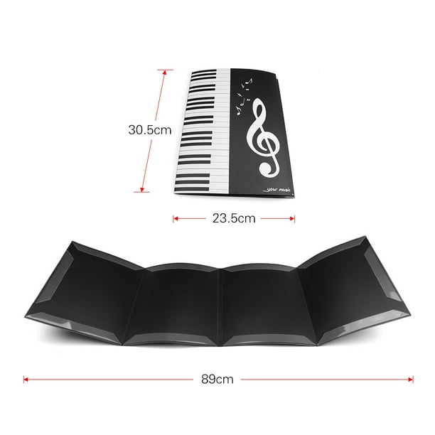 Classeur de support de stockage de forme A4 de dossier de musique de  feuille noire pour la performance de piano d'instrument de musique d'étape  