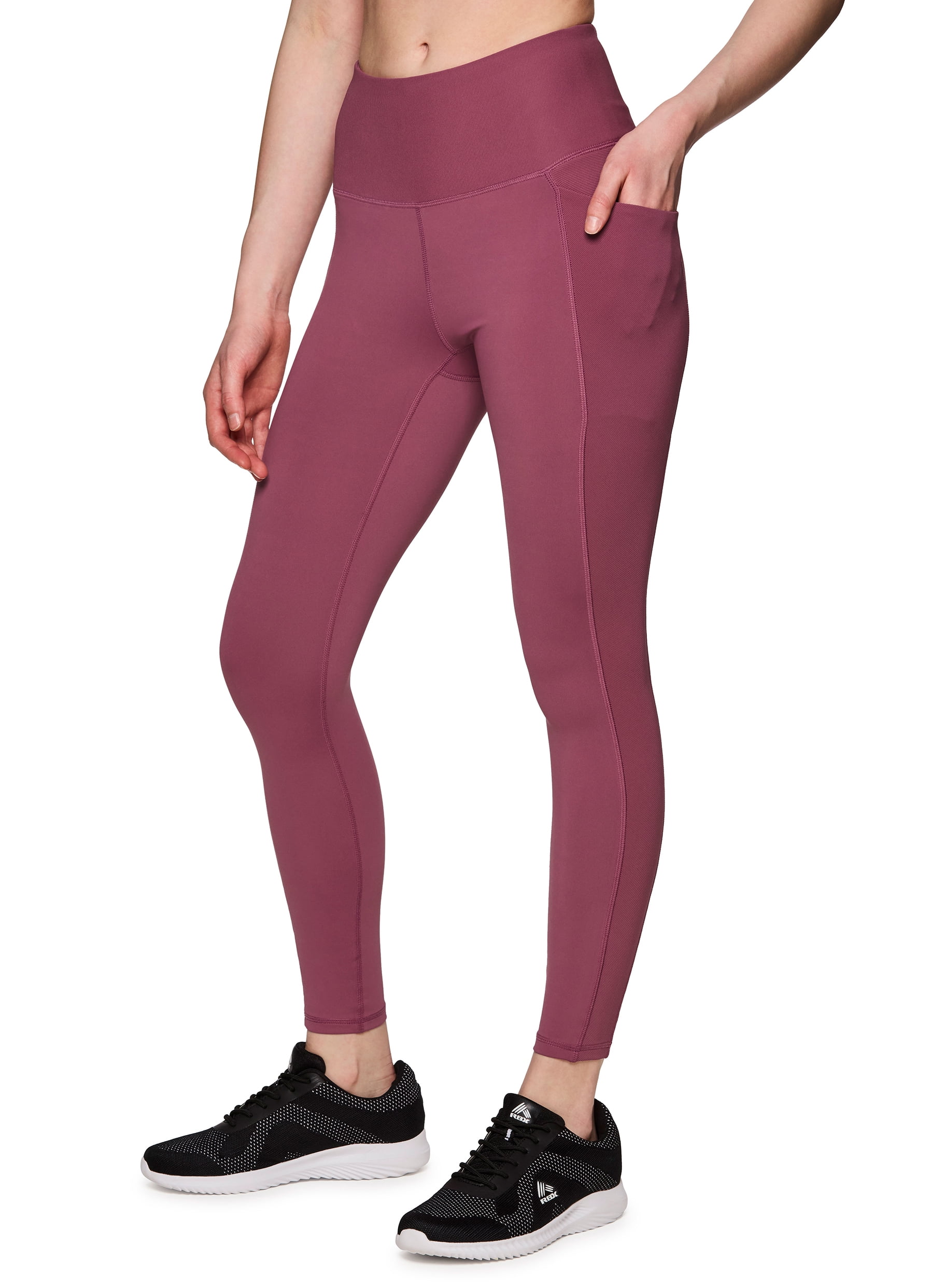 RBX Capri Leggings/Workout/Yoga/Running Pants, Small, Pink and