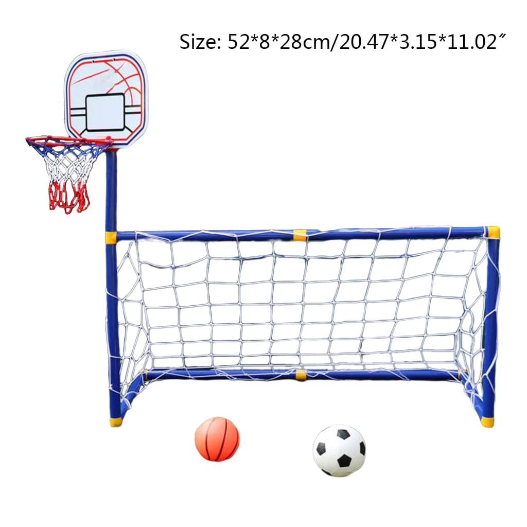 Outdoor Sports Soccer Goal Two-in-one suit Boys and Girls Basketball Stand Portable Soccer Goal Plastic toy