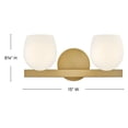 thumbnail image 6 of 57022LCB-LL Hinkley Lighting Mae - 10W 2 LED Small Bath Vanity-6.75 Inch Tall and 15 Inch Wide-Lacquered Brass Finish, 6 of 8