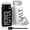 large, variant on PECULA 2 Pack Salt and Pepper Shakers Set, Glass Salt Shaker with Stainless Steel Lid, Modern and Cute Farmhouse Salt and Pepper Set (Black and White)