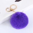 thumbnail image 3 of YISITIAN 8cm Pom Pom Keychains Faux Rabbit Fur Ball Keychain Car Keyring Fluffy Pompom Key Chains Key Holder Handbag Charms CJ919-91406, 3 of 9