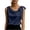 Navy, variant on Blouses for Women Dressy Casual Tie Side Shoulder Satin Blouse Trendy Summer Tank Tops Business Office Sleeveless Work Shirts S-XXL