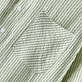 thumbnail image 5 of IROINNID Henley Shirts for Men Loose Striped Shirt Linen Slim Long Sleeve Button T-Shirt Top Blouse Reduced,Green, 5 of 7