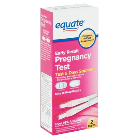 Equate Early Result Pregnancy Test, 2 Count (Best Urine Pregnancy Test Kit)