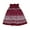 Maroon, variant on Hawaiian Hula Skirts For 7 - 12 Years Old Girls Pa'u Hula Dancer Dress, Girls children Size, Brown with Red Color