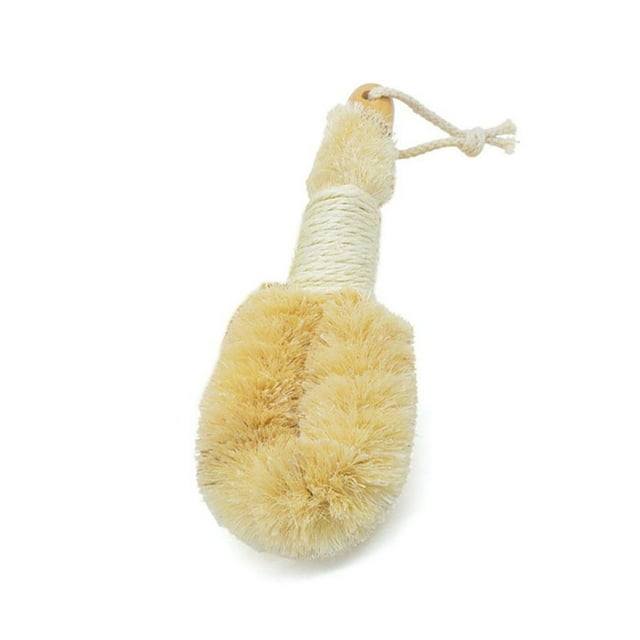 Vogacara Sisal Brush Graspable Hang Shower Wear-resistant Multi-Purpose Brushing Rubbing Tool Dry Bathing Exfoliating Massage Clean Type2 NO2