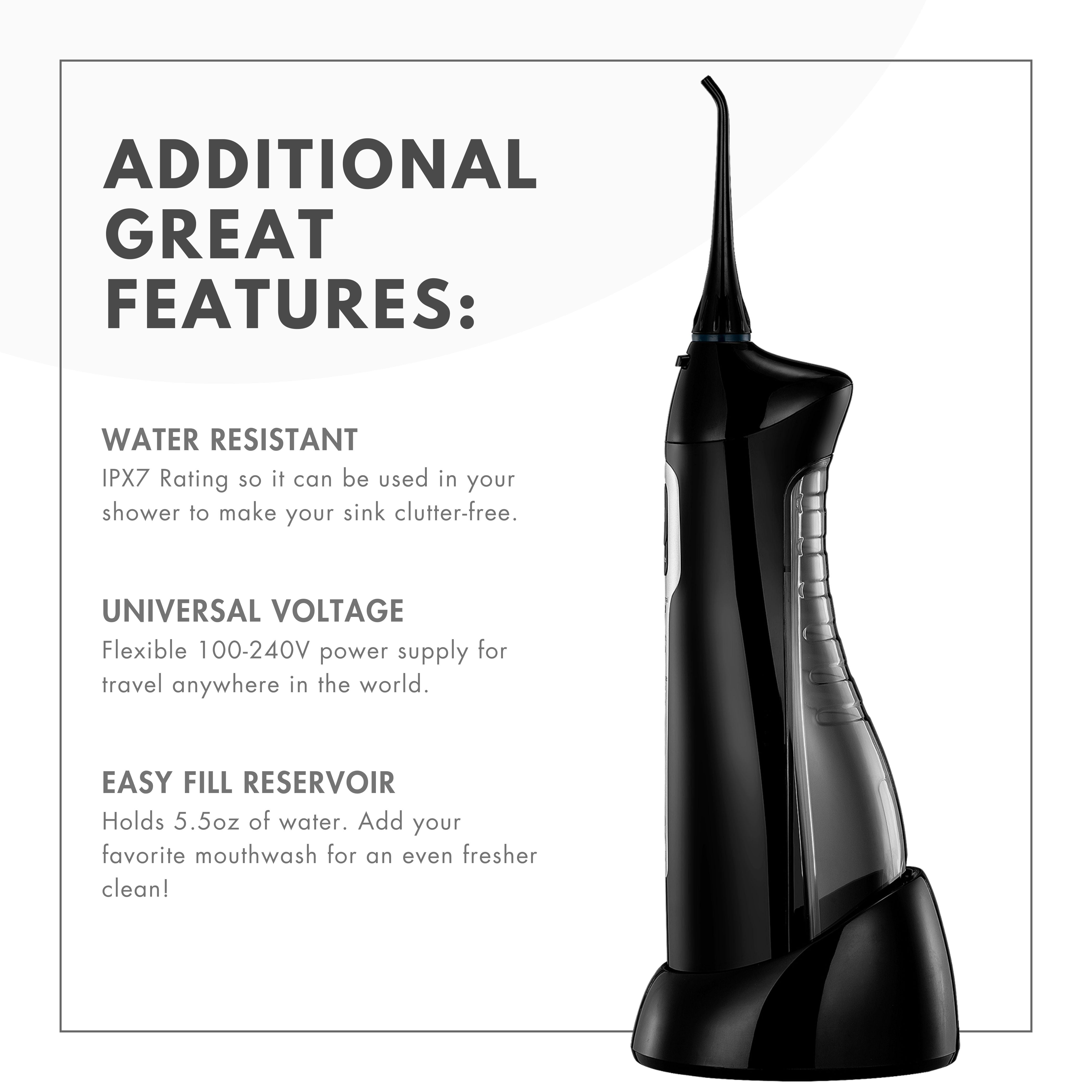 Poseidon Rechargeable Water Flosser with Inductive Charging Cradle