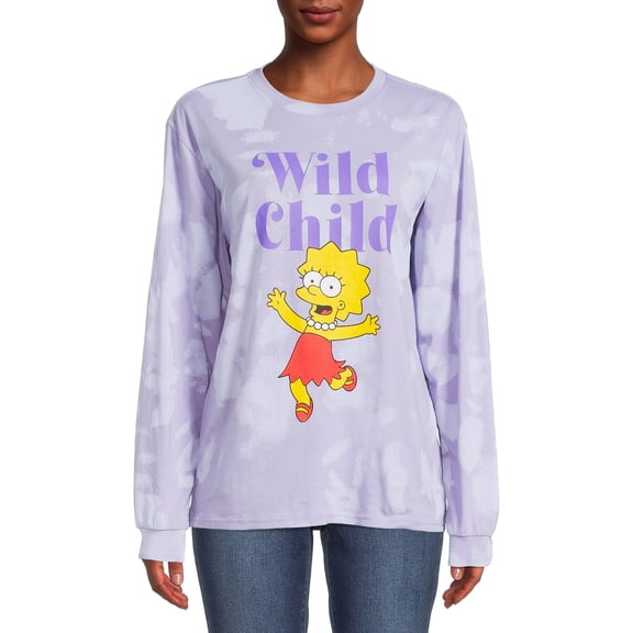 The Simpsons Juniors’ Wild Child Lisa T- Shirt with Long Sleeves
