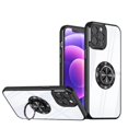 thumbnail image 1 of Funda transparente con diseño de armadura para iPhone 12 Pro Max de 6.7 pulgadas con soporte giratorio de 360 grados, impermeable, resistente a arañazos, antideslizante y a prueba de golpes., 1 of 5