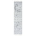 thumbnail image 2 of SAFAVIEH Berber Fringe Vinal Aztec Shag Runner Rug, Light Gray/Ivory, 2'2" x 8', 2 of 11