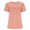 thumbnail image 6 of Cilsoka Womens Business Blouses Dressy Casual Babydoll Tops Ruffle Short Sleeve Shirts Plus Size Fashion Clothing, 6 of 7