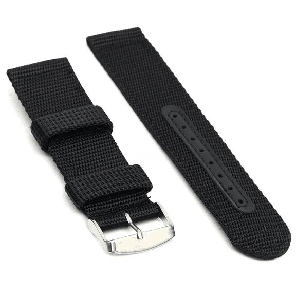 18mm 20mm 22mm 24mm Nylon Watch Band Strap, Canvas Sport Wristband with Stainless Steel Buckle for Men Women
