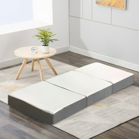 Wayton Folding Mattress 3 Inch Memory Foam Portable Tri Fold Mattress With Ultra Soft Removable Cover Walmart Com Walmart Com