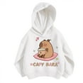 thumbnail image 4 of Byoo Toddler Girls Hoodie Cartoon Capybara Print Casual Hooded Sweatshirt Fall Pullover, 4 of 4