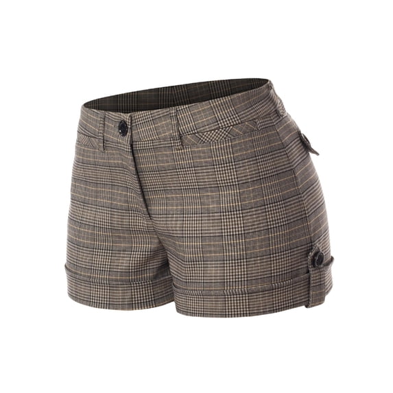 Made by Olivia Women's Millennium Stretch Plaid Shorts