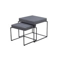 thumbnail image 4 of Casual Elements Volterra Square Nesting Tables With Grey Finish ICC003, 4 of 7