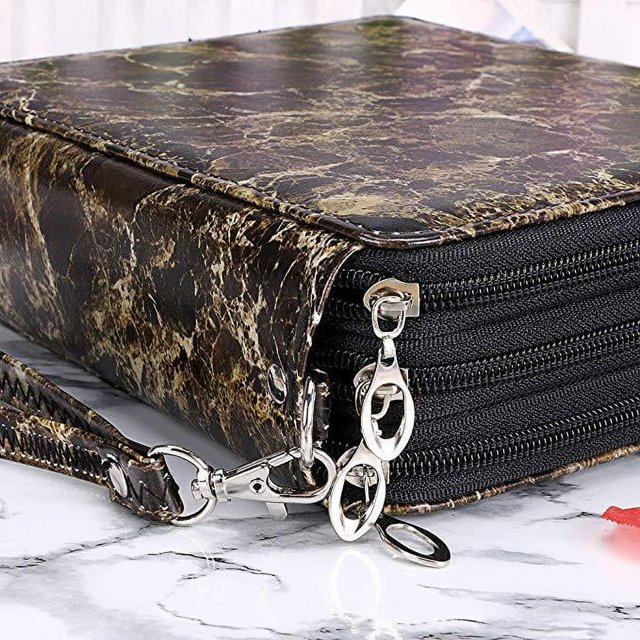 Estuche multifuncional para lápices de PU con 120 bolígrafos de colores