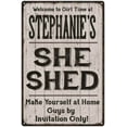 thumbnail image 1 of STEPHANIE'S She Shed signGift Lady Cave Gift 8x12 Metal Sign 108120082044, 1 of 1