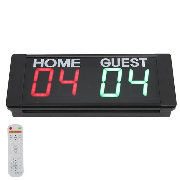 1.5" LED Scoreboard W/ Remote, 5 Brightness Levels For Basketball, Soccer More, Clear View Up To 59ft