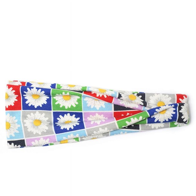 Diadema deportiva con estampado europeo y americano, diadema de yoga, banda para el cabello, banda absorbente del sudor, diadema de ala ancha antitranspirante para mujer