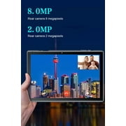 Tablet 10 inch Android 14 Tablet PC, 10.1 Touch Screen, Quad-Core Processor, 32GB ROM 6GB RAM 2MP+8MP Dual Camera, WiFi Bluetooth 1TB Expand IPS Full HD Display