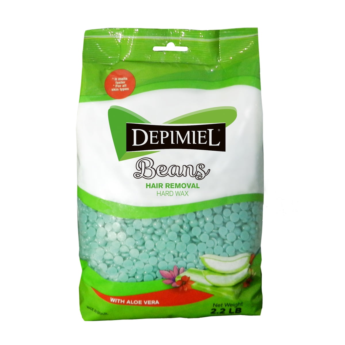 Depimiel Hard Wax Beads Aloe Vera 2.2 lb