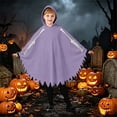 thumbnail image 2 of LILIYA Halloween Cloak Outfits Boy Girl Poncho Clothes Children Hooded Cloak Holiday Party Top Autumn Winter Outfit, 2 of 8