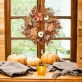thumbnail image 6 of Fall Wreaths for Front Door Outside Thanksgiving Autumn Wreath with Realistic Pumpkins and Maple Leaves for Harvest Halloween Home Decor Indoor Outdoor Wall Door Decorations, 6 of 9