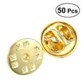 thumbnail image 1 of SHISUYAN 50 Pcs Badge d'Embrayage en Laiton, Embrayages Insignia, Pin Backs de Remplacement ( ), 1 of 6