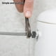 thumbnail image 3 of BRIGHTFUFU Manguera flexible para inodoro, manguera trenzada de acero inoxidable, línea de suministro de agua para inodoro de 3/8 pulgadas a 1/2 pulgadas, 3 of 7