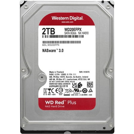 WESTERN DIGITAL 0718037-899770 WD Red Plus 3.5インチHDD 2TB 3年保証 WD20EFPX